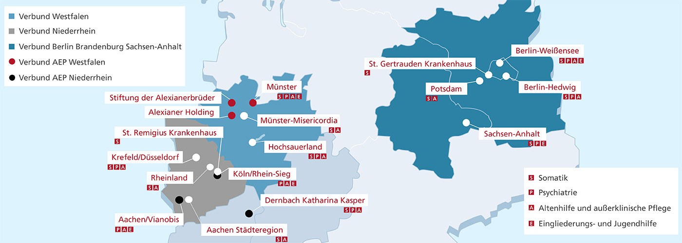 Karte Alexianer Gruppe